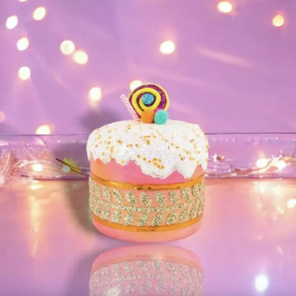 Orange or Pink Citrus Sweets 7.5 Inch Citrus Cake Decoration Christmas Decor - Picture 4 of 4